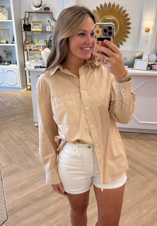 Beaufort Top Sand Stripe