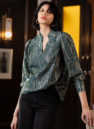 HAILEY BLOUSE DEEP EMERALD