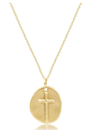 16" Necklace Gold- Inspire Gold Charm