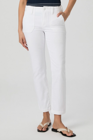 Mayslie Straight Ankle Crisp White