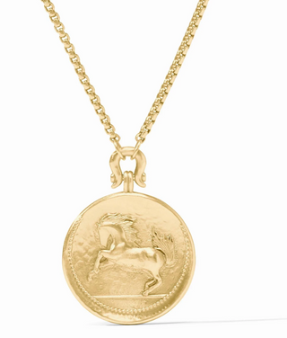 Saratoga Horse Necklace-Gold-OS