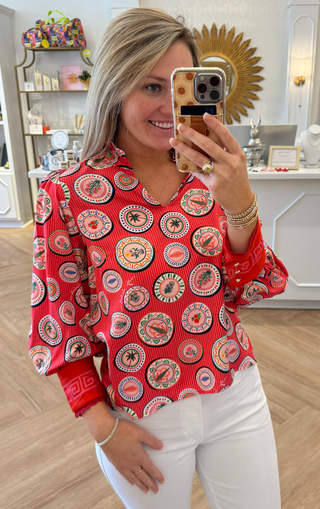 Hailey Top Flame Scarlet