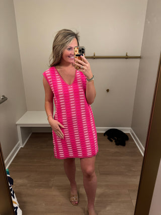 Madelyn Dress Hot Pink