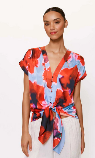 Ricci Peri/Red blot floral