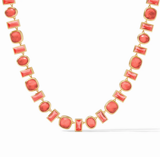 Antonia Tennis Necklace Coral
