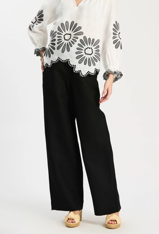 Black Gianna Linen Pant