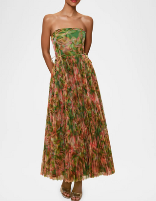 COSTELLA GOWN Sage Blurred Tropical Jungle