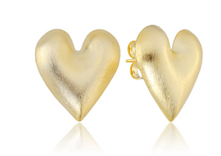 Small Mercy Studs Brushed 18k Gold Plated