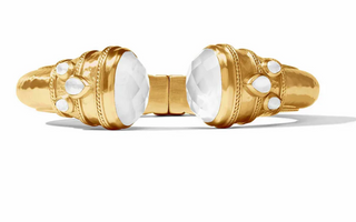 Cannes cuff Gold Iridescent Clear Crystal