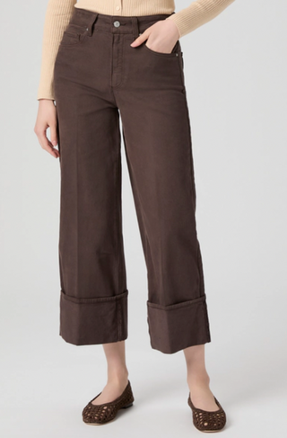 Sasha Ankle Wide Leg Jean Rich Chocolate