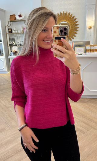 FUSCHIA BOHO SWEATER
