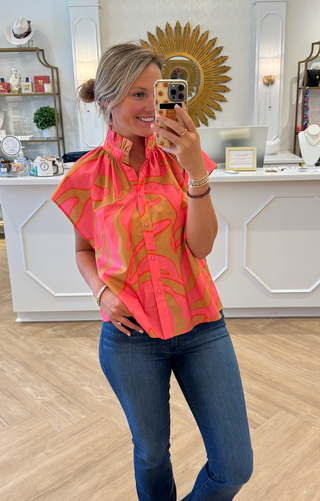 Billie Blouse - Pressed Floral