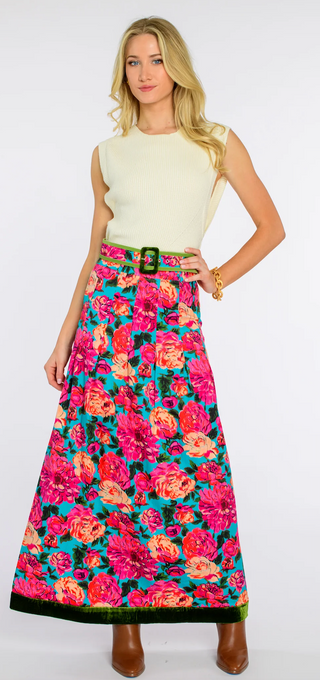 Peyton Skirt in Vintage Roses