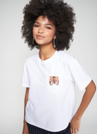 T-SHIRT TIGRE BORDADO BLANCO