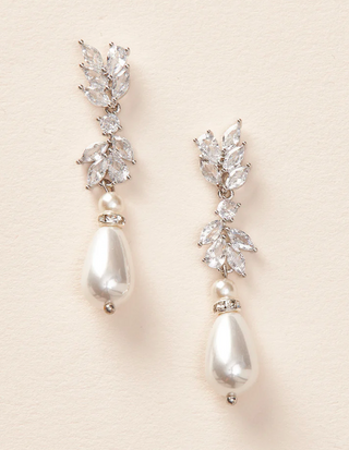 Jolene Pearl Earrings | Silver
