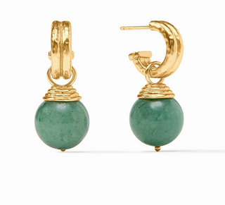 BonBon Hoop & Charm Gold Jade Green