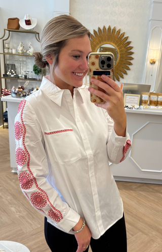Melissa Embroidred Sleeve top