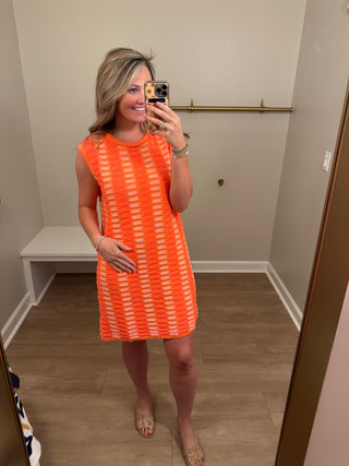 Wells Dress Bright Orange