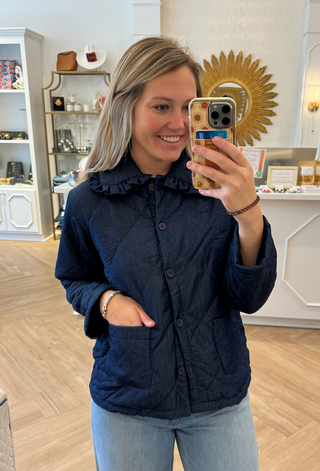 Denim quilted jacket