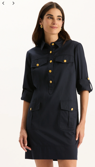Midnight Navy Rory Shirtdress