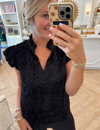 BLACK MEGAN BLOUSE