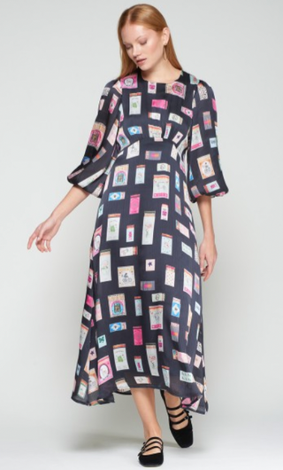 DRESS ERIN CERILLAS MARINO PRINT