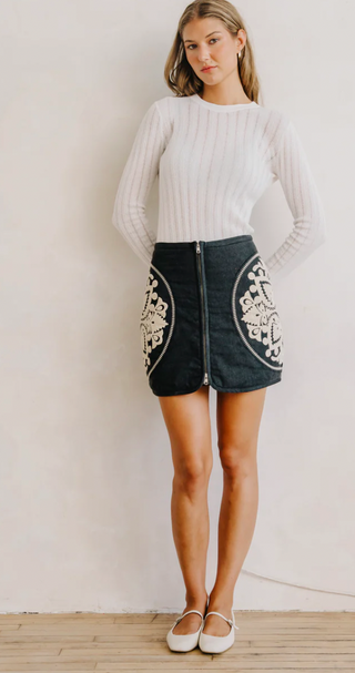 Ayla Skirt Charcoal