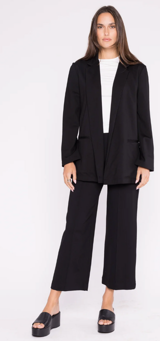 Ponte Knit Straight Leg Pant Cropped