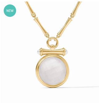 Bamboo Statement Necklace- Gold Iridescent