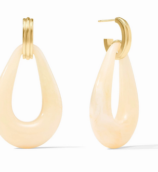 Ivory Carnaby Doorknocker Earring