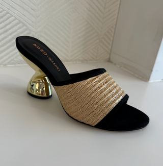 Thea Natural/ Black Raffia