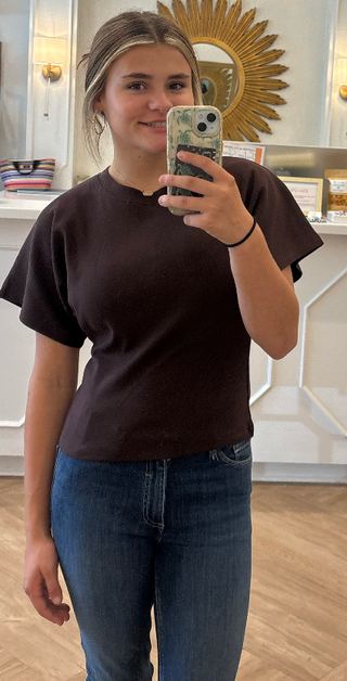 Chocolate rib angel crew neck