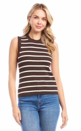 Chocolate Stripe sweater tank