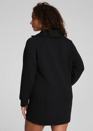 very black HALF ZIP DRESS