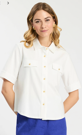 White Button Club Shirt