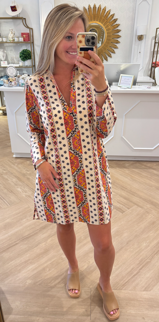 Short Kurta Crimson Mosaic