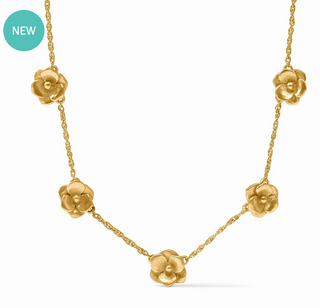 Bloom Delicate Station Necklace- Gold- Gold OS