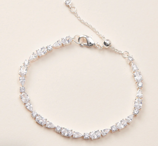 Sloane Crystal Tennis Bracelet | Silver
