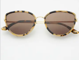 Milky Tortoise Luna Acetate Womens Cat Eye Sunglasses
