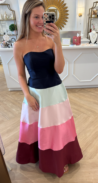 TASHA GOWN Colorblock