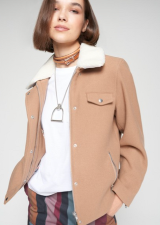 JACKET BOMBER EMB CAMEL LANA