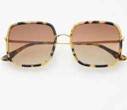 Milky Tortoise Cosmo Acetate Womens Square Sunglasses