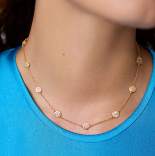 Windsor Delicate Station Necklace Pave Cubic