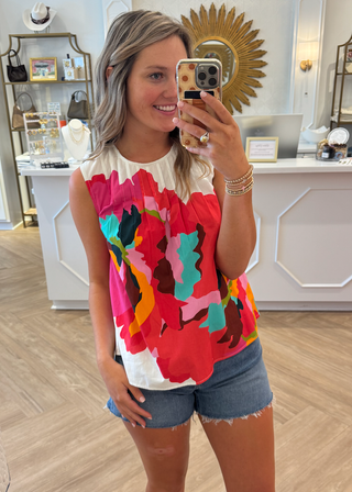 Audrey Top- Bold Bloom