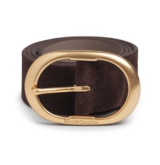 The Suede Jean Belt Chocolate/antique