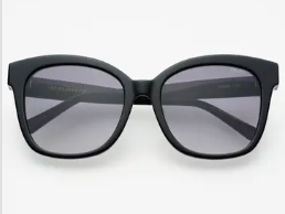 Black Amber Acetate Womens Cat Eye Sunglasses