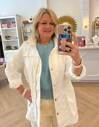 R3859L Creme Knit Jacket