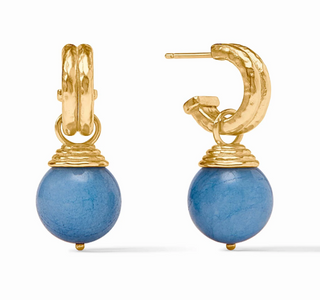 BonBon Hoop & Charm Gold Aqua Aura