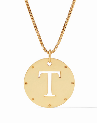 Monogram pendant T Gold