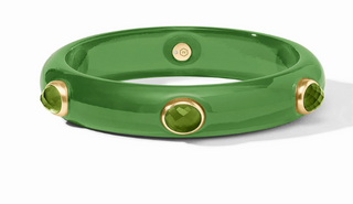 Palmetto Green Carnaby Stone Bangle Gold & Acrylic
